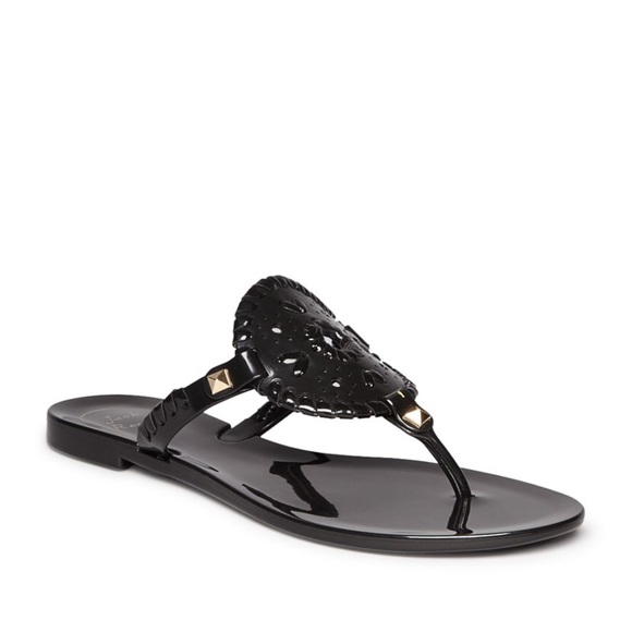 Jack Rogers Shoes - Jack Rogers Black Georgica Jelly Sandals Flip flop